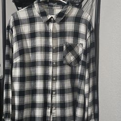 Plaid Flannel Button Down Shirt 