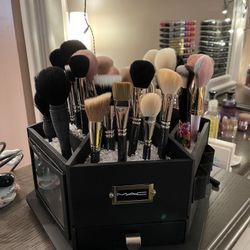 Custom Made Spinning Makeup Brush Holder (brushes NOT included )