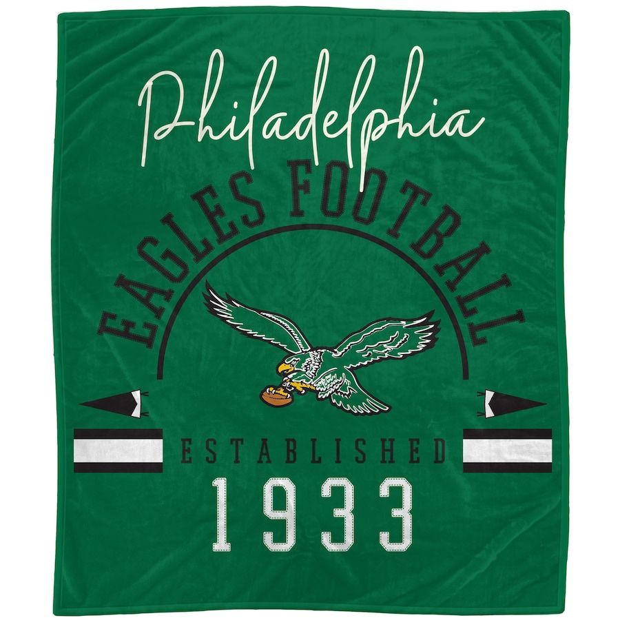 Philadelphia Eagles 60'' x 70'' Script Flannel Fleece Blanket