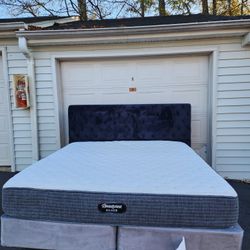 King Headboard,  Frame , Mattress,  Box Spring 