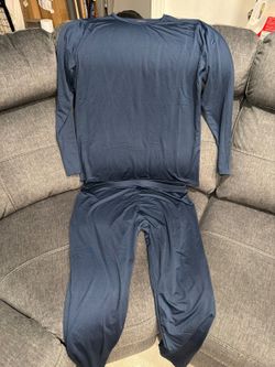 MANCYFIT Navy Long Sleeve Top and Pants Set XXL