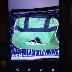 Brand New Green & Black Authentic Adidas Duffle Travel Bag