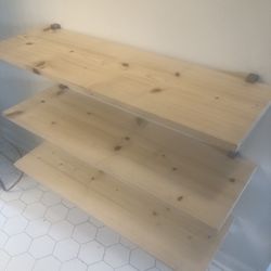 Set of 3 Wood Shelves