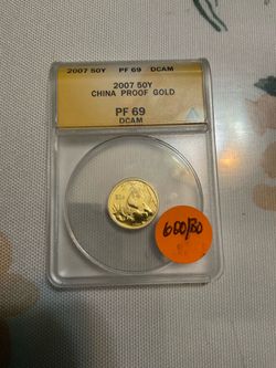2001 and 2007 1/10oz GOLD Panda coins