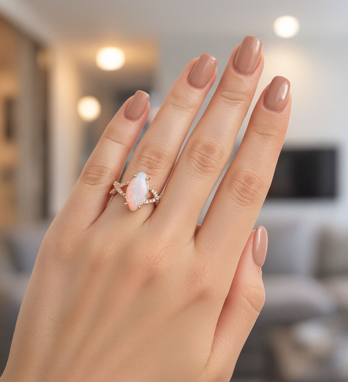 Mother Pearl Size 7 18 K Gold Plated Waterproof