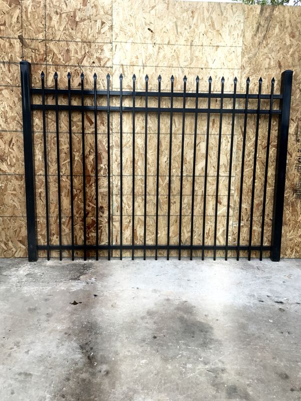 Iron fence panels/ comercial/ powder coated/ 6x8 3/4” for Sale in Houston, TX OfferUp