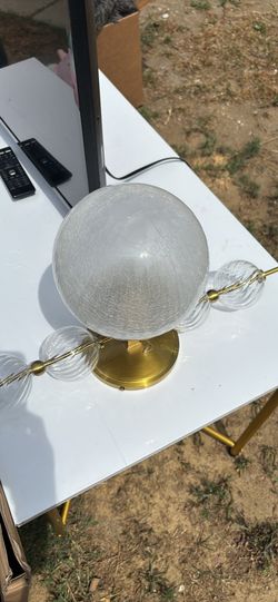 Glass brass light fixture