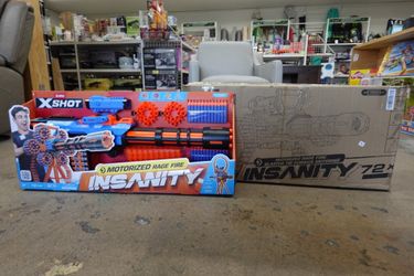 X-Shot Insanity Motorized Air Pocket Rage Fire Blaster – 72 Darts