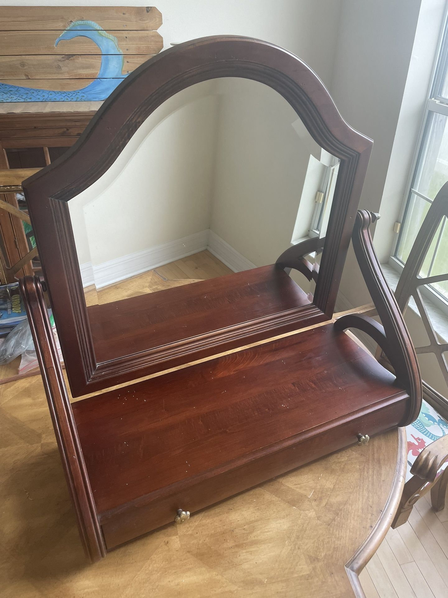 Ethan Allen British Classic Jewelry Armoire W/ Mirror