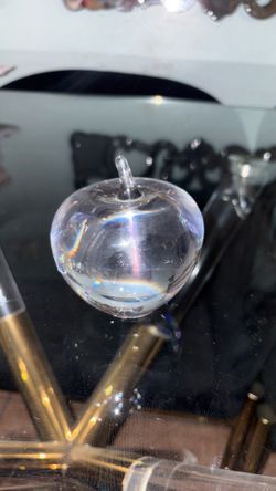 2Crystal Tiffany & co. & crystal Apple with inside deco