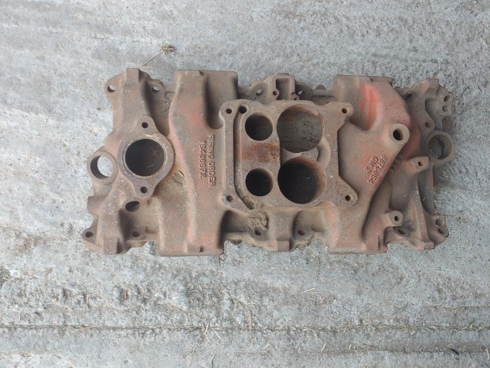 Early Four Barrel Small Block Chevy Intake Manifold