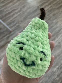 Mini Crochet Pear Plushy Toy 