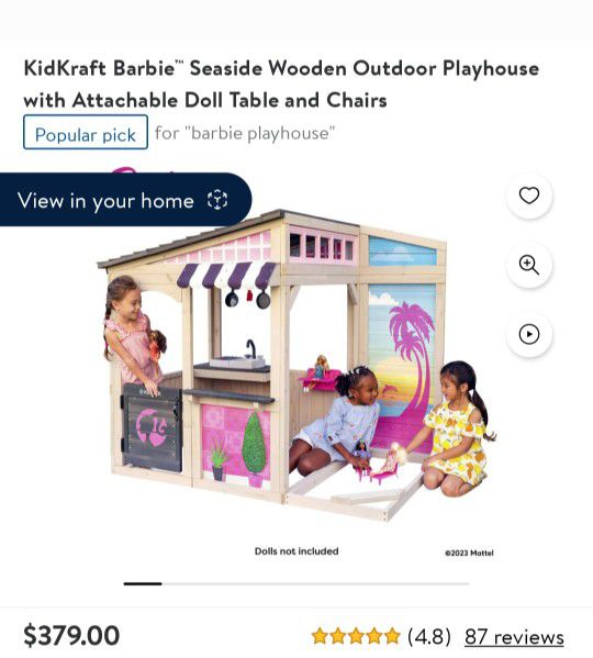 Barbie Wooden Outdoor Playhouse 