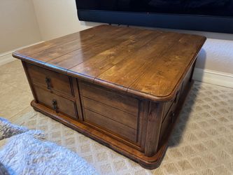 Solid wood coffee table