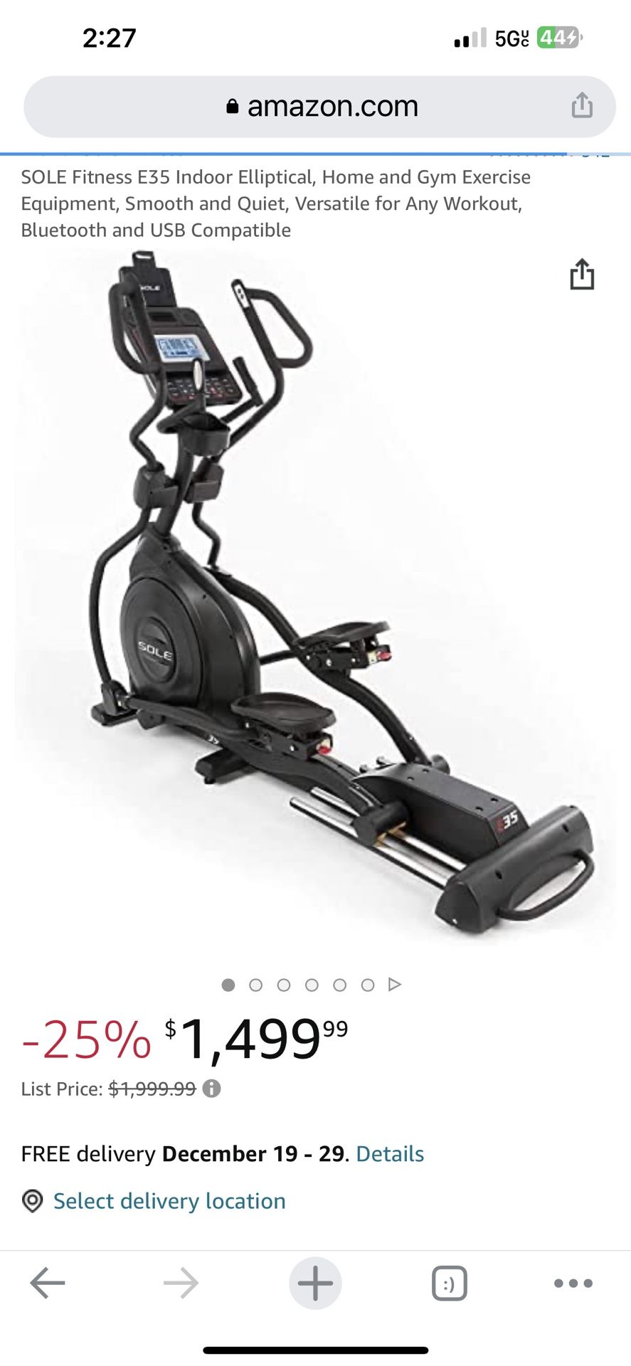 Sole Fitness E35 Elliptical for Sale in Phoenix, AZ OfferUp