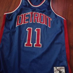 Vintage  Detroit Pistons #11 NBA Throwbacks Jersey XL adults