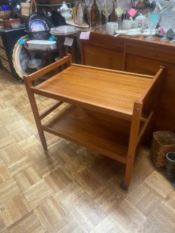 Vintage mid century modern Danish bar cart made in Denmark furbo
