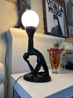 Vintage Art Deco Anthony  porcelain nude woman lamp