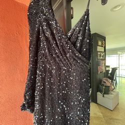 Black Sequence Formal Dress