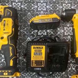 Dewalt 20v Angle Drill And Multi Tool With Battery And Charger