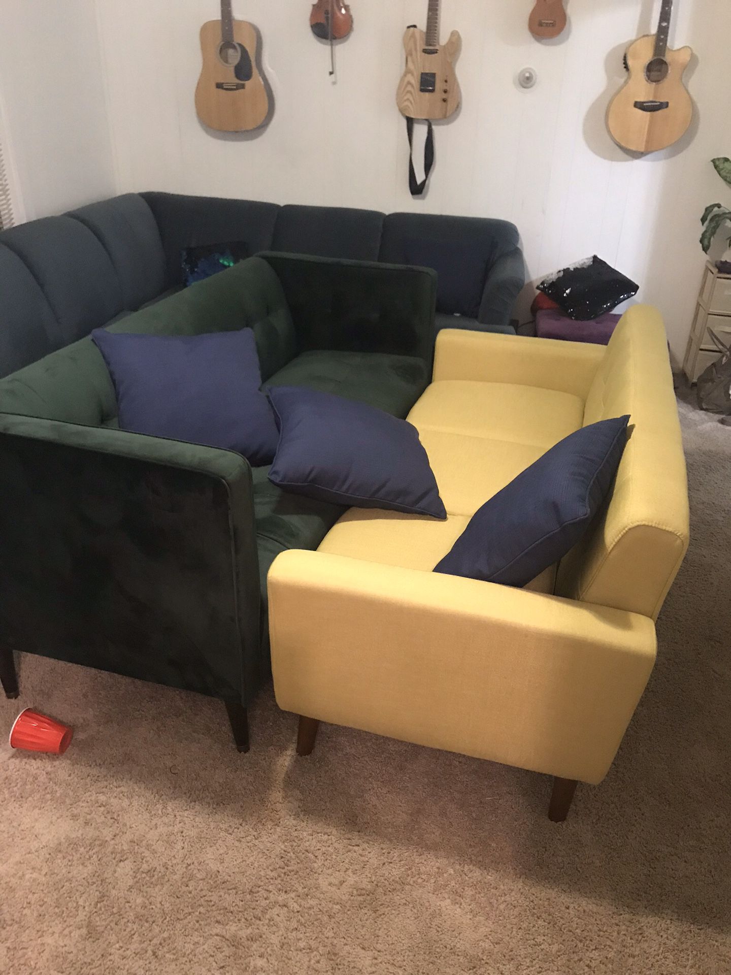 Yellow Couch Free pickup