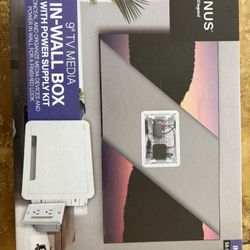 SANUS - TV Media In-Wall Box W/Power Supply Kit - 9” - White