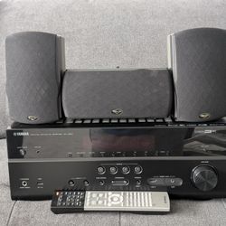 Home Theater Setup (Yamaha RX-V683 Receiver, Klipsch Satellite Speakers, Bic V1220 Subwoofer)