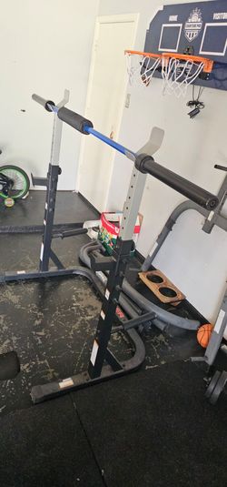 Barbell and Squat Rack