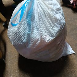 13 Gallon White Trash Bag Full Of Baby Girl Clothes 