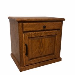 Handcrafted Oak Raised Panel Nightstand
