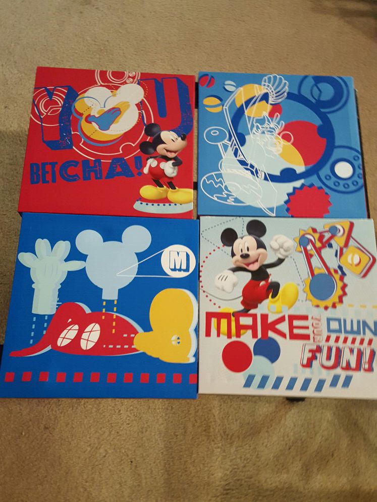 Mickey mouse canvas (kids room decor)