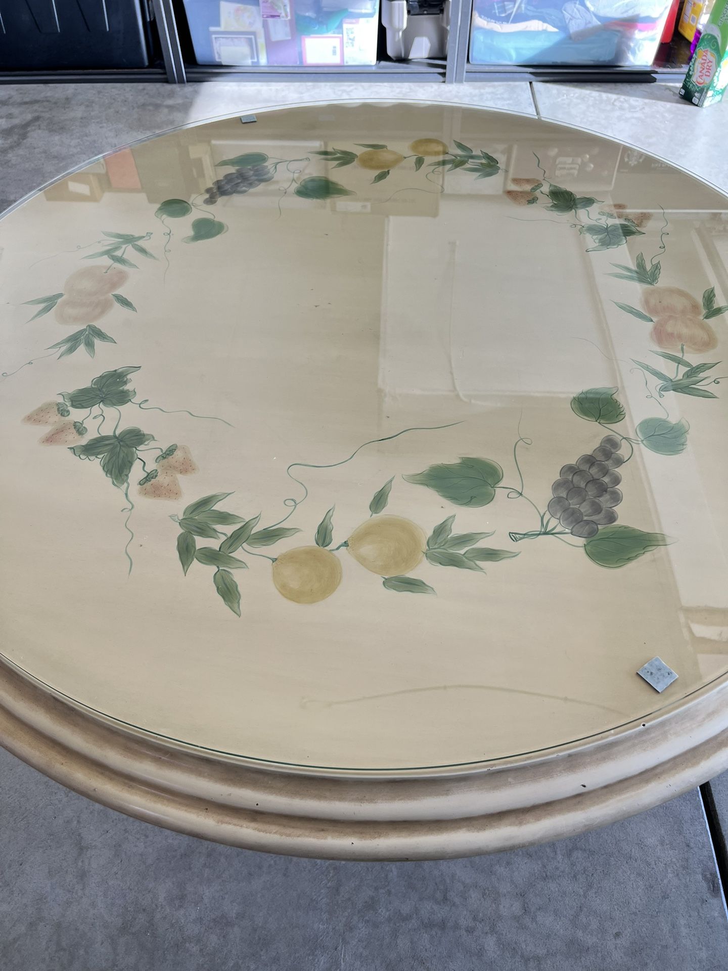 Wood Kitchen Table with Custom Glass Topper