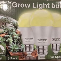 Full Spectrum Grow Light Bulbs 3 Pack 