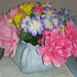 $5 Blue Porcelain Flower Bowl