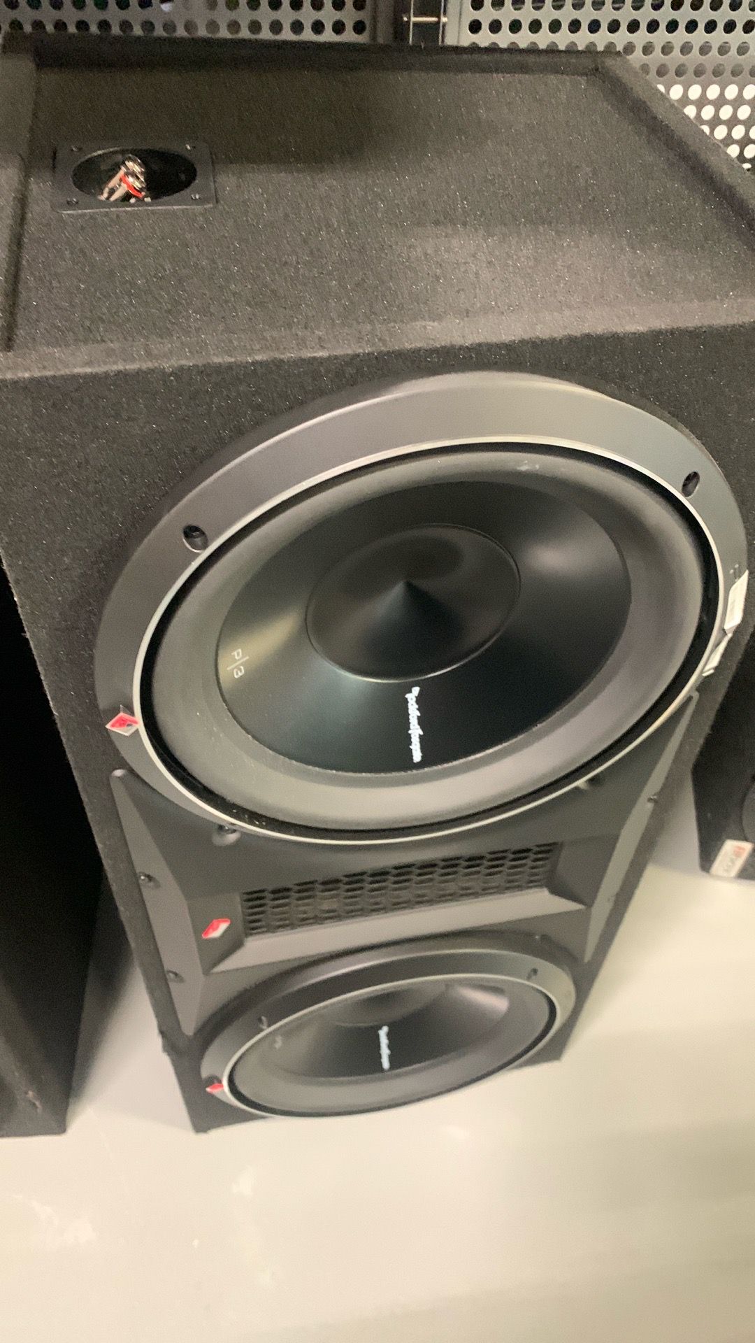 a Rockford Fosgate Punch P3-2X12 Loaded Enclosure