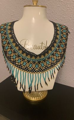 Huichol necklace with matching earrings