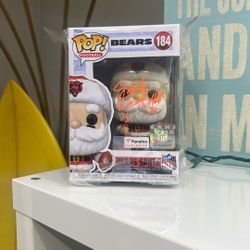 Mark Carrier Signed Bears SANTA Funko Pop  #184 “ 90 DROY” - (SCHWARTZ COA)