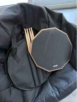 METOTO Drum Practice Pad with Sticks and Carrying Bag
