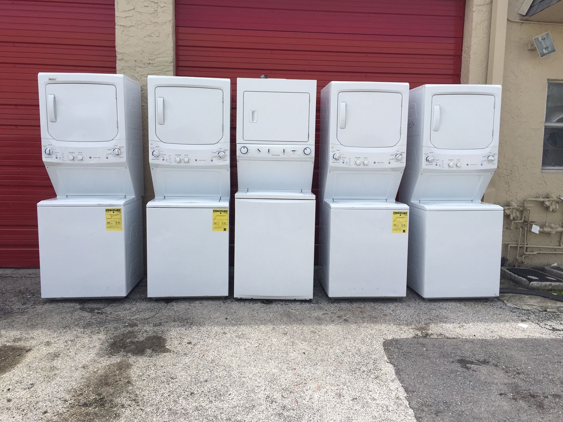 Stackable washer & dryer GE,KENMORE AS IS