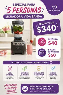 Licuadora Princess house tanda para 5