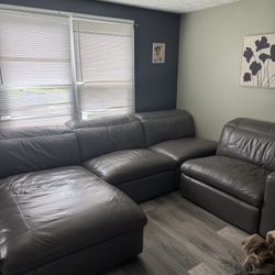 Used leather  couch 