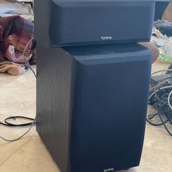 Infinity PS-8 Subwoofer & HCS Center Speakers