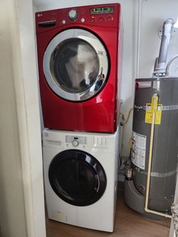 LG Red Front-Load Dryer