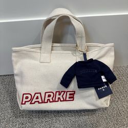 NWT Mini Canvas Tote Bag - Parke x Target Natural and sweatshirt keychain
