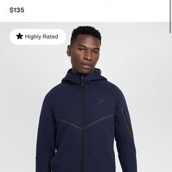 Nike Tech Fleece Navy Mens Size Large New
