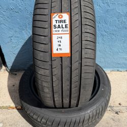 (2) Used 245 45 18 Cosmo Tires