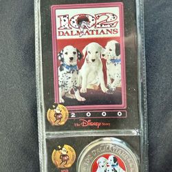 2000 DISNEY DECADE COINS & Card 102 Dalmatians No 40 New In Package