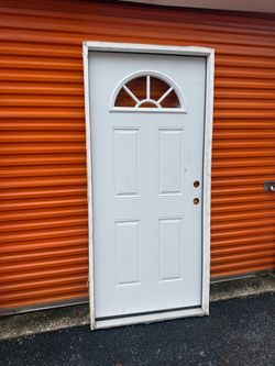 JELD-WEN 36-in x 80-in x 4-9/16-in Steel Left-hand inswing Primed Prehung Residential Insulating core Front Door