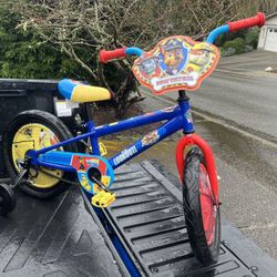 Child Kid Children Bike 16” with training Wheels Paw Patrol Bicycle Tricycle Trike like New