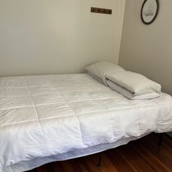 Queen bed with frame